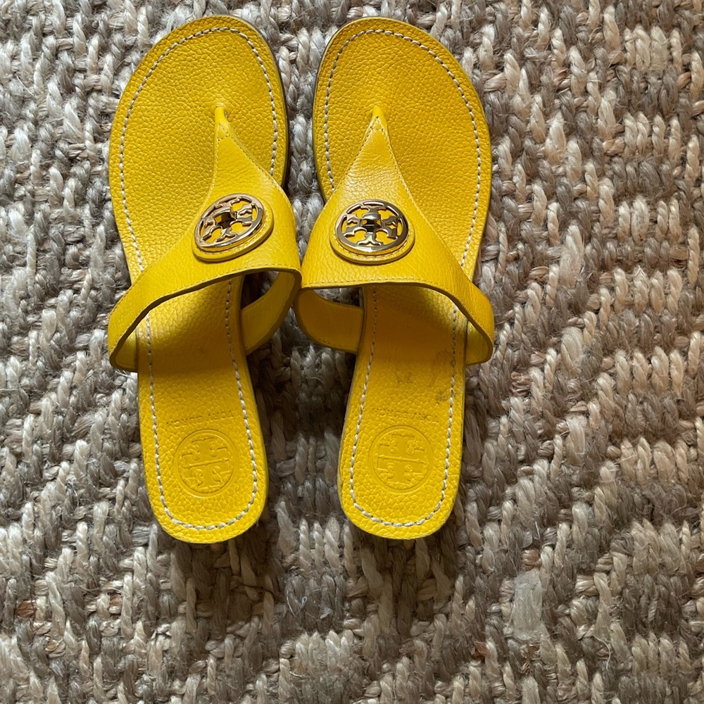 Tory Burch Thora Wedge leather sandal size 9.5